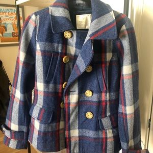 American eagle plaid wool jacket
